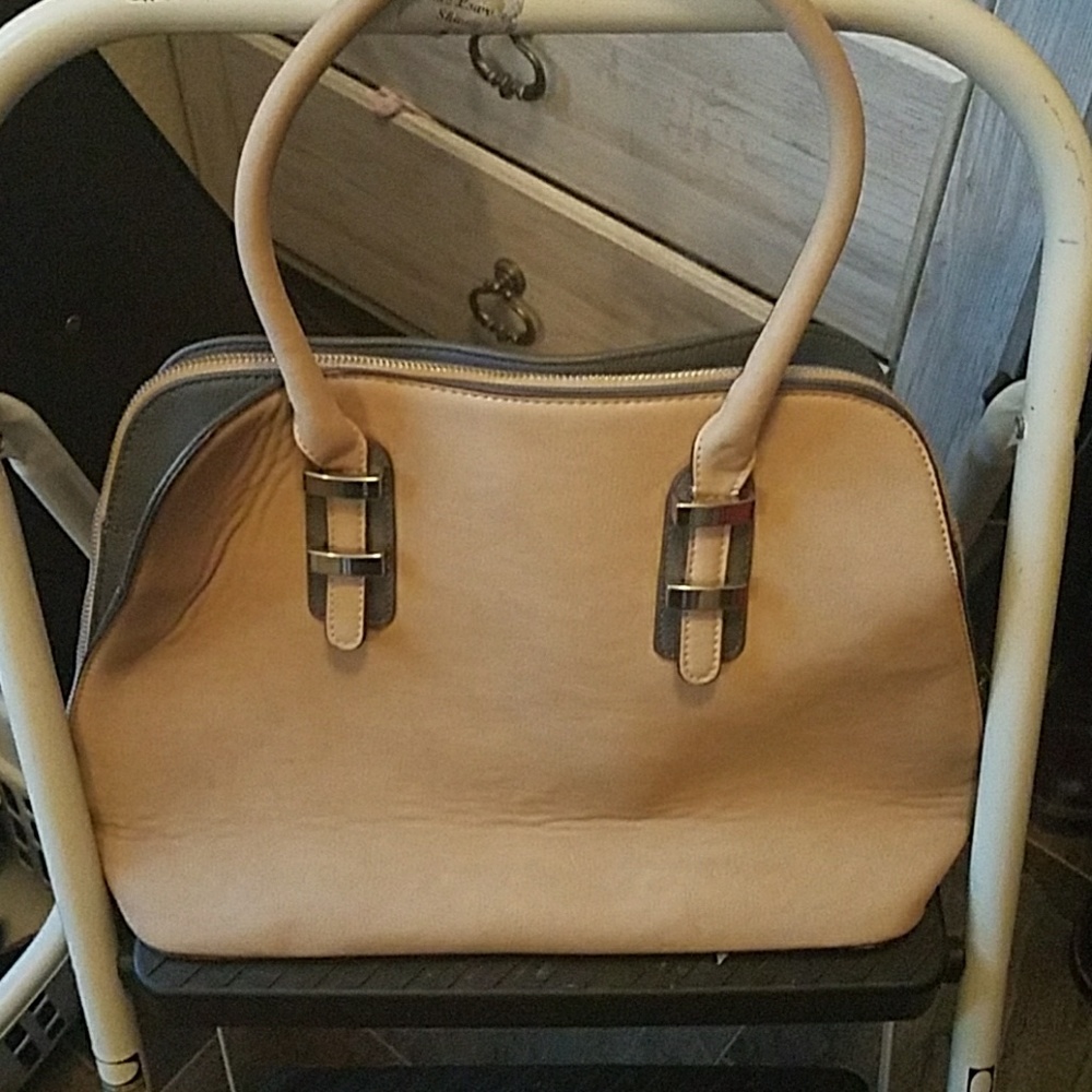 Tan satchel purse